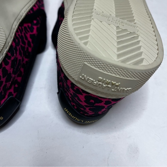 Saint Laurent Venice Fuchsia Pink & Black Leopard Slip-On Shoes Size 38.5 (8.5) - Picture 12 of 15